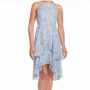 Badgley Mischka Blue Floral Dress